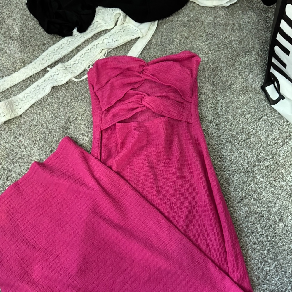 SHEIN Pink Strapless Chemise